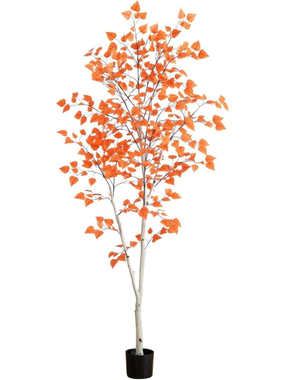 7ft Autumn Paper Birch Artificial Tree - Lifelike Fall Décor for Home & Events